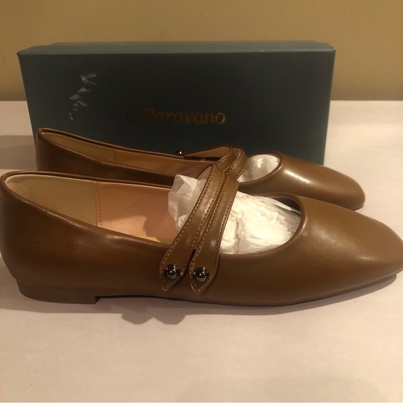 C.Paravano Women's Size 9 EU 39.5 Mary Jane Flats | Square Toe Ballet Flats - Picture 9 of 16